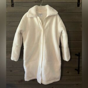 NWT Cream Sherpa Coat with Plush Lining